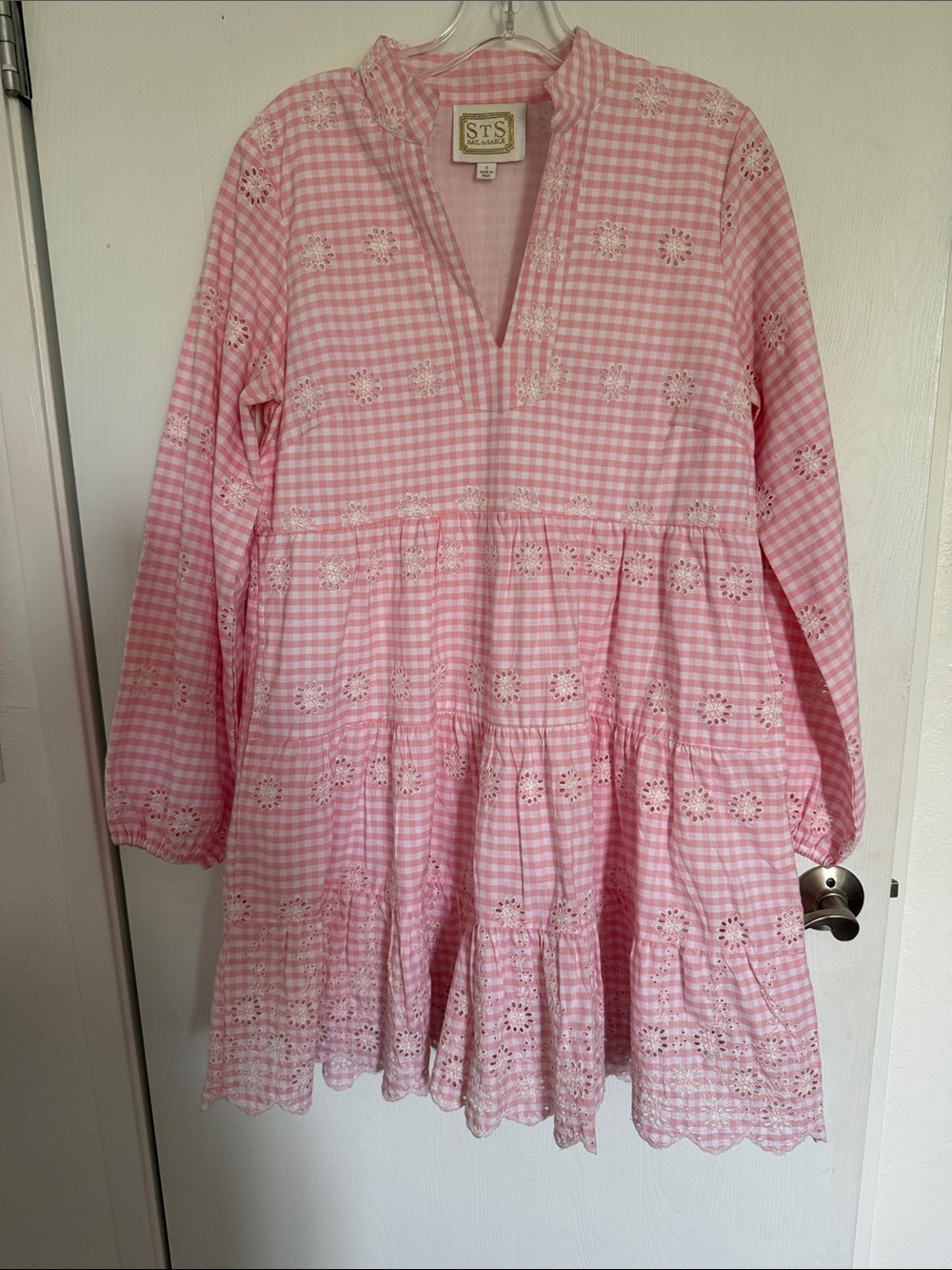 New- never worn- Sail to Sable Pink and White Gingham Dress - Picture 3 of 6